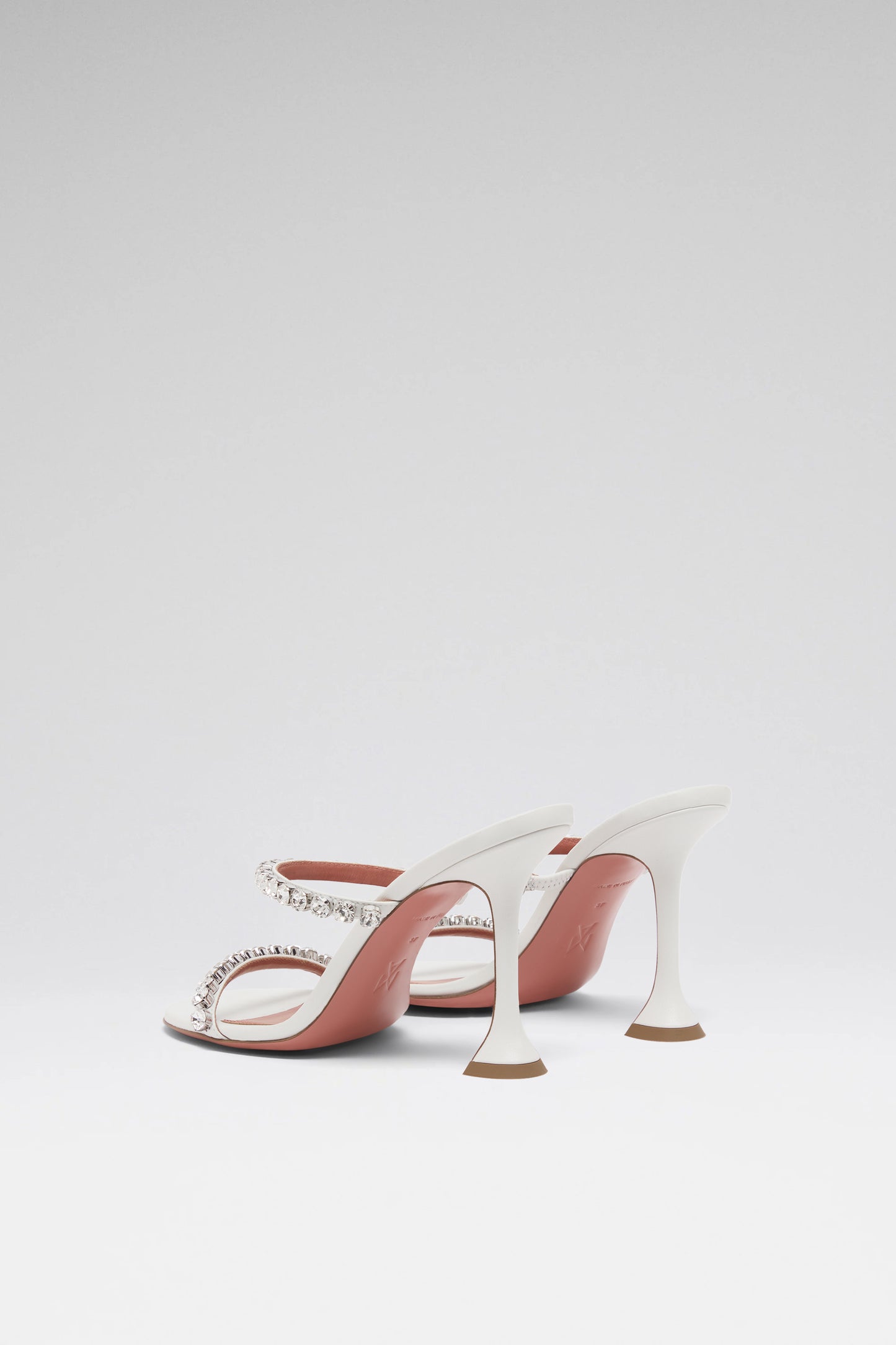 Gigi Slipper 95 White Nappa And White Crystals