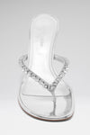Gigi Thong 70 Silver Mirror And White Crystals