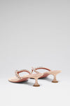 Gigi Thong Sandal 45 Pearly Champagne Patent And Gold Quartz Crystals