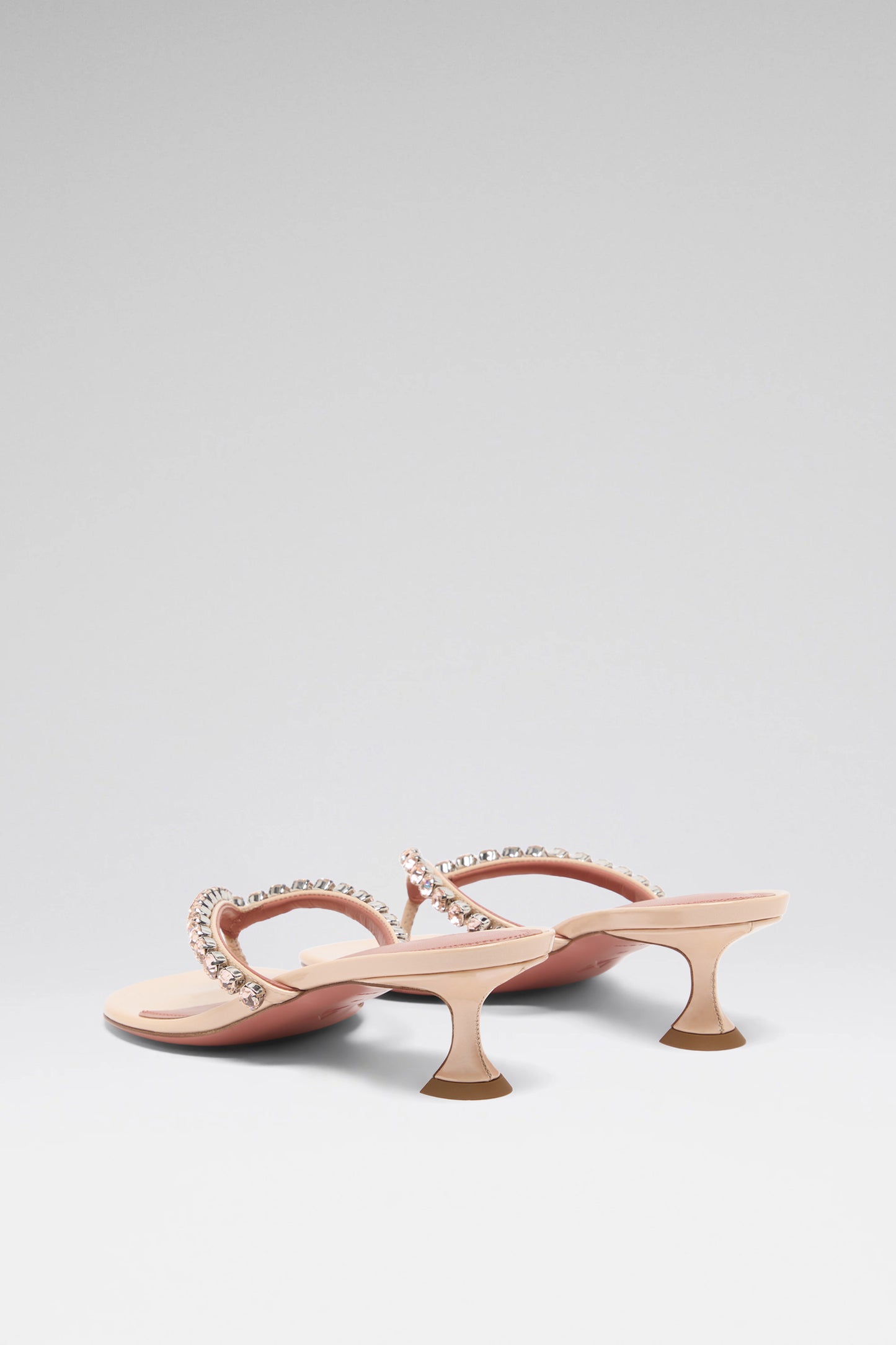 Gigi Thong Sandal 45 Pearly Champagne Patent And Gold Quartz Crystals