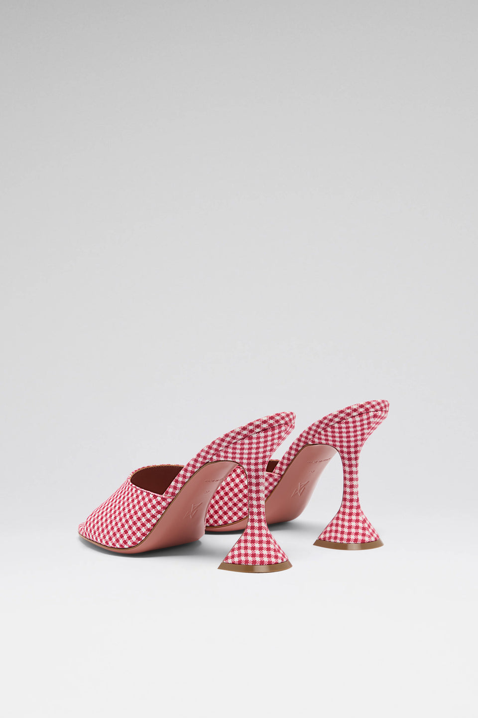 Lupita 95 luxury red white vichy slippers for women