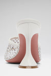 Lupita Crystal Net Slipper 95 White Nappa And White Crystals