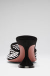 Lupita Crystal Net Slipper 70 Black Suede And White Crystals
