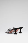 Lupita Crystal Net Slipper 70 Black Suede And White Crystals