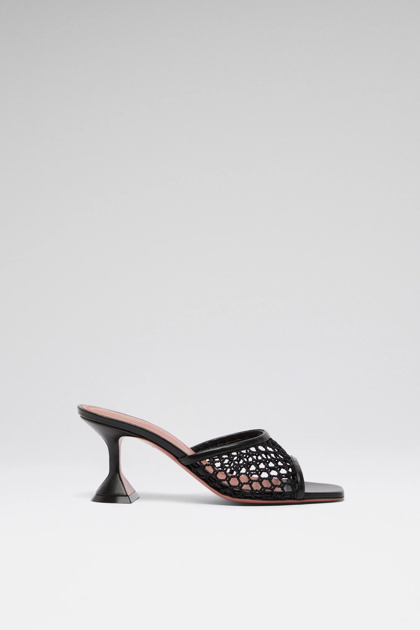 Lupita Slipper 70 Black Net And Black Nappa