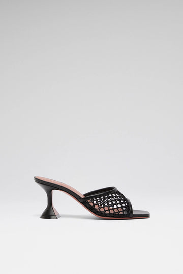 Lupita Slipper 70 Black Net And Black Nappa