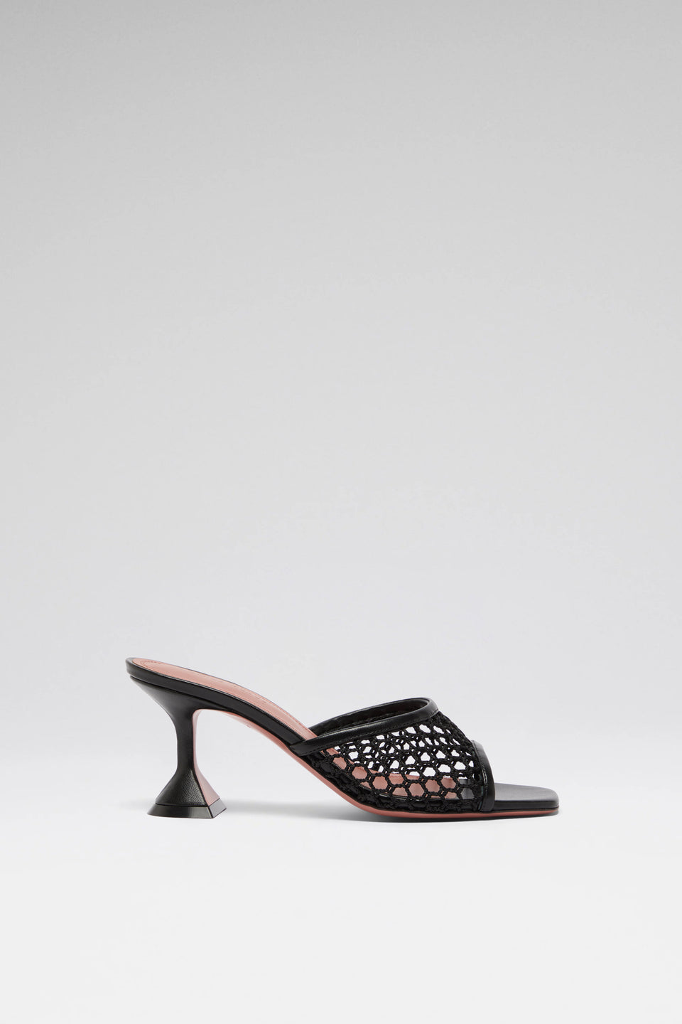 Lupita Slipper 70 Black Net And Black Nappa