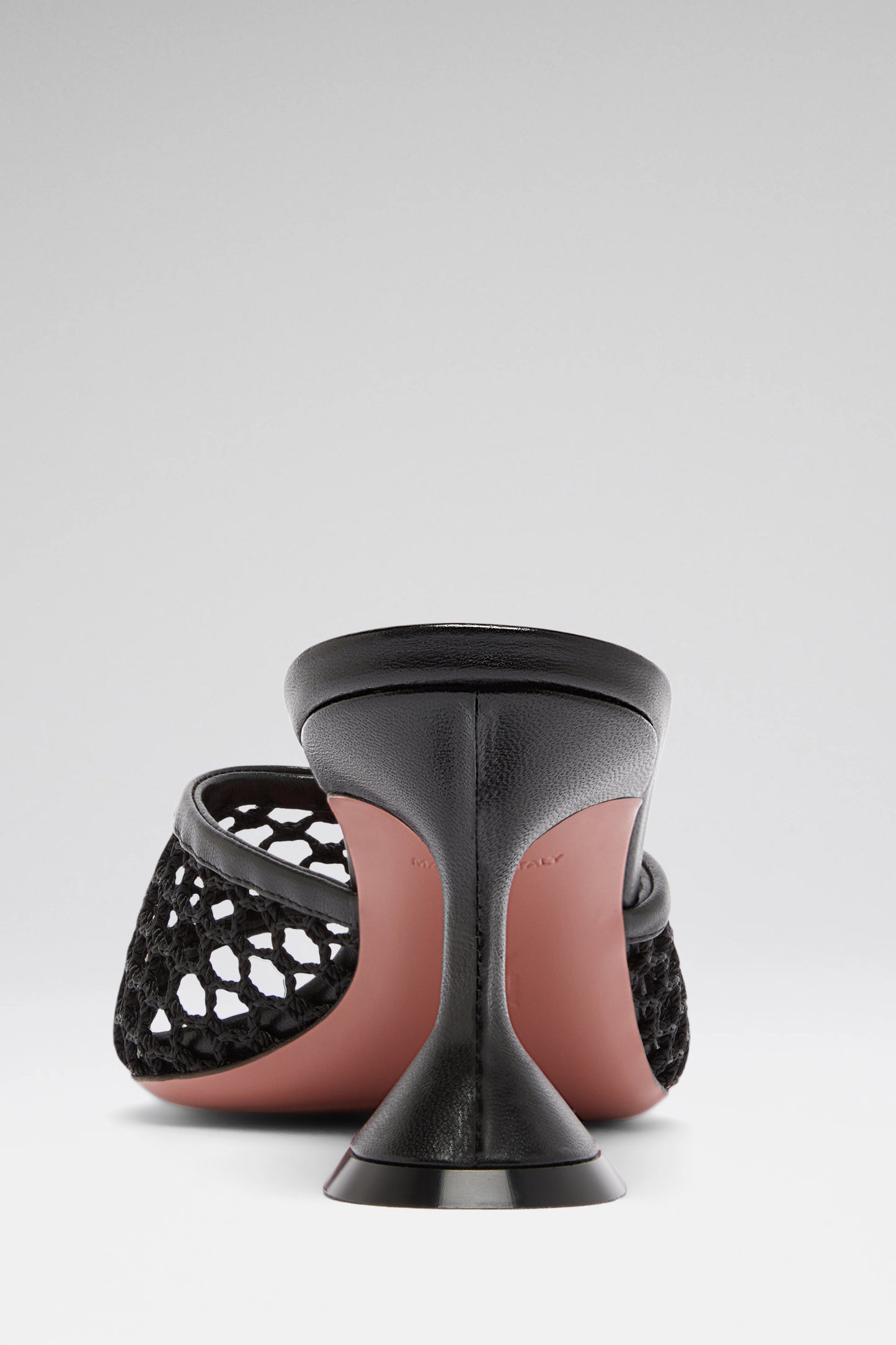Lupita Slipper 70 Black Net And Black Nappa