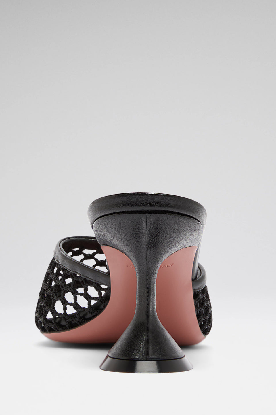 Lupita Slipper 70 Black Net And Black Nappa