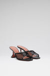 Lupita Slipper 70 Black Net And Black Nappa