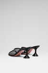 Lupita Slipper 70 Black Net And Black Nappa