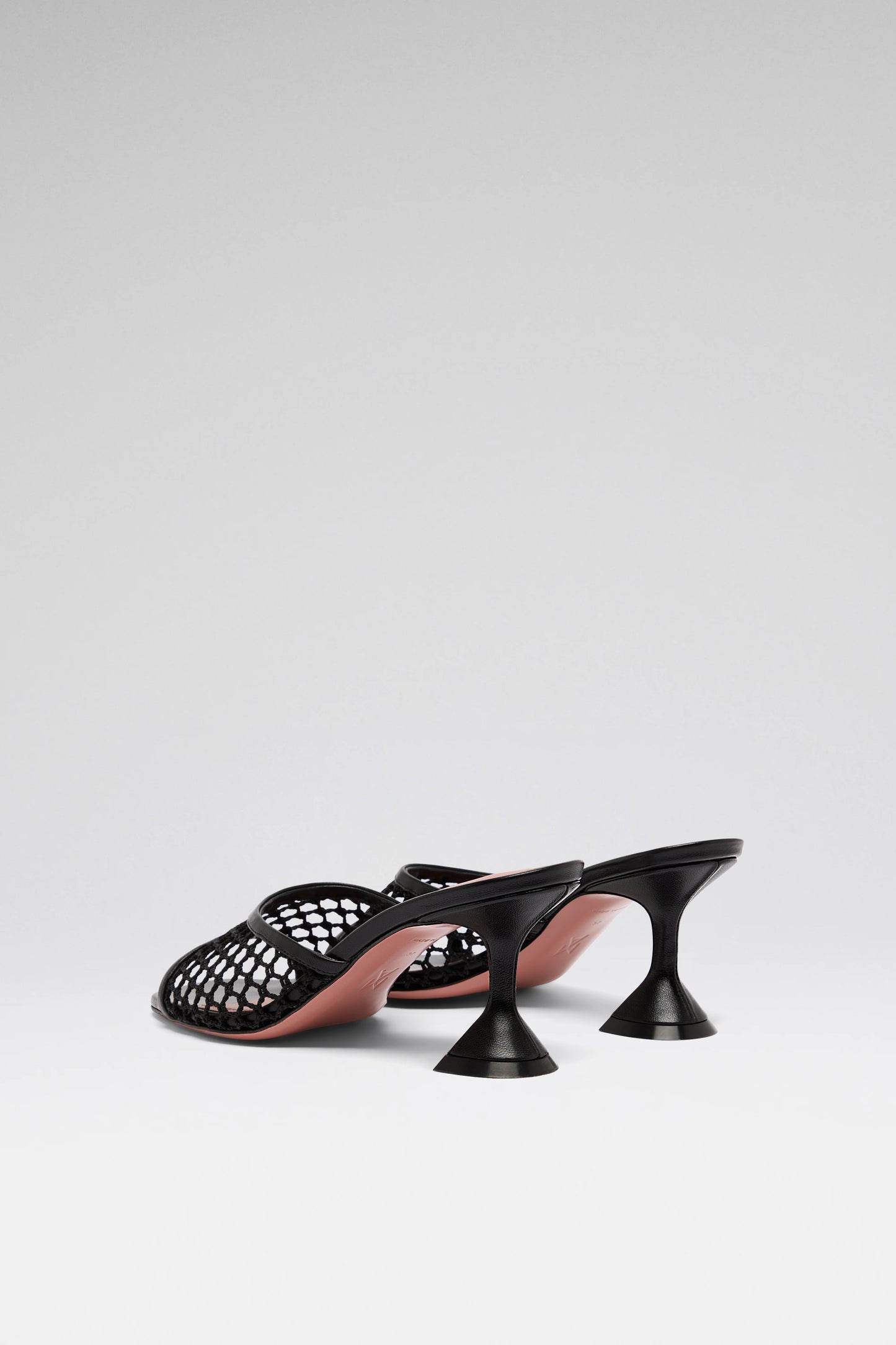 Lupita Slipper 70 Black Net And Black Nappa