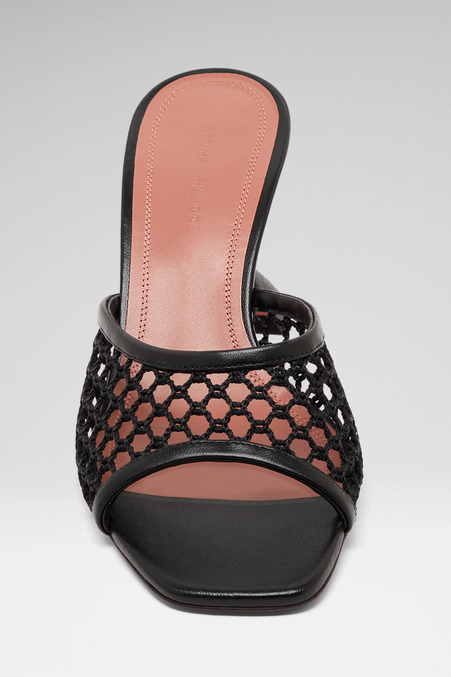 Lupita Slipper 70 Black Net And Black Nappa