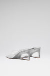 Lupita 70 luxury transparent silver pvc mirror glass wedges for women