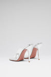 Justine 105 luxury silver transparent mirror pvc slippers for women