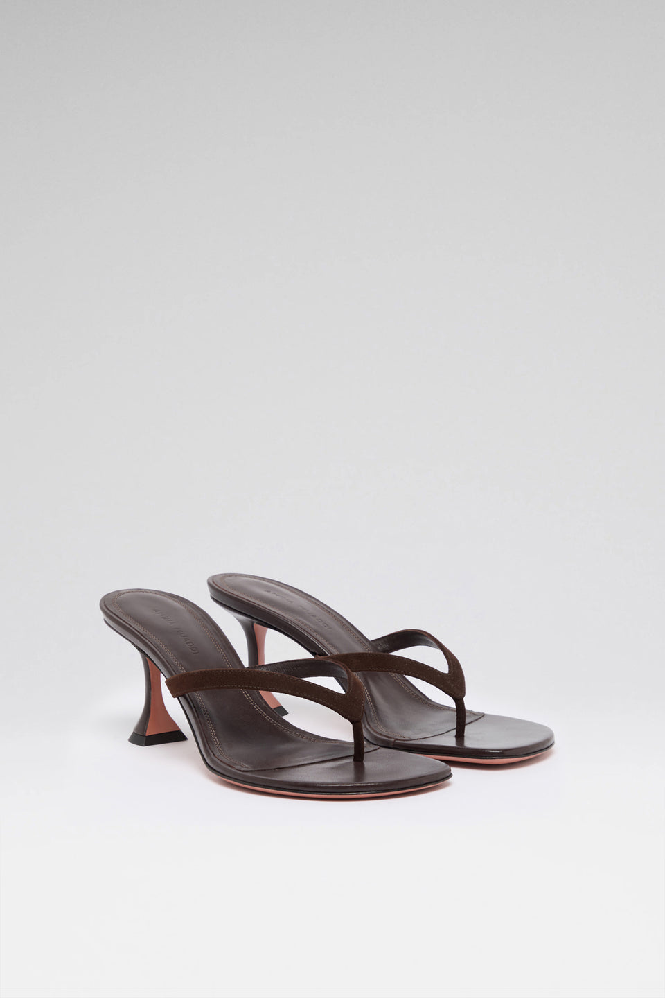 Juliette thong 70 luxury coffee suede sandals
