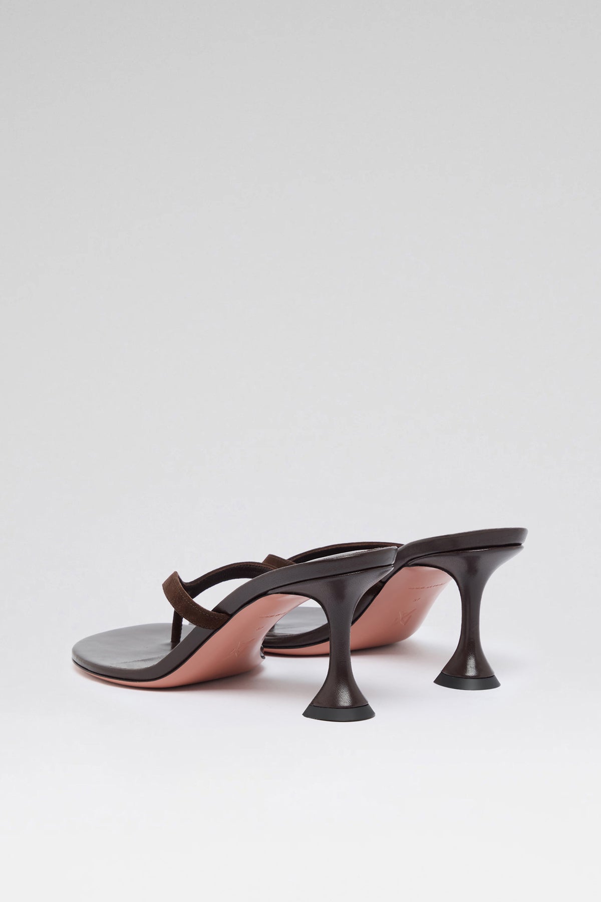 Juliette thong 70 luxury coffee suede sandals for women