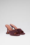 Lupita 95 luxury merlot suede slippers