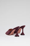 Lupita 95 luxury merlot suede slippers for women