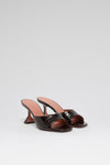 Lupita 70 luxury shiny coffee print slingbacks