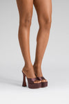 Dalida Slipper 140 Coffee Satin