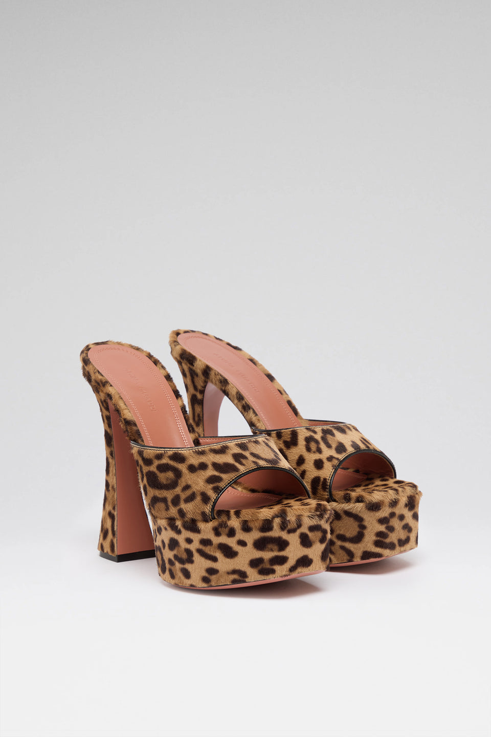 Dalida 140 luxury leopard pony slippers