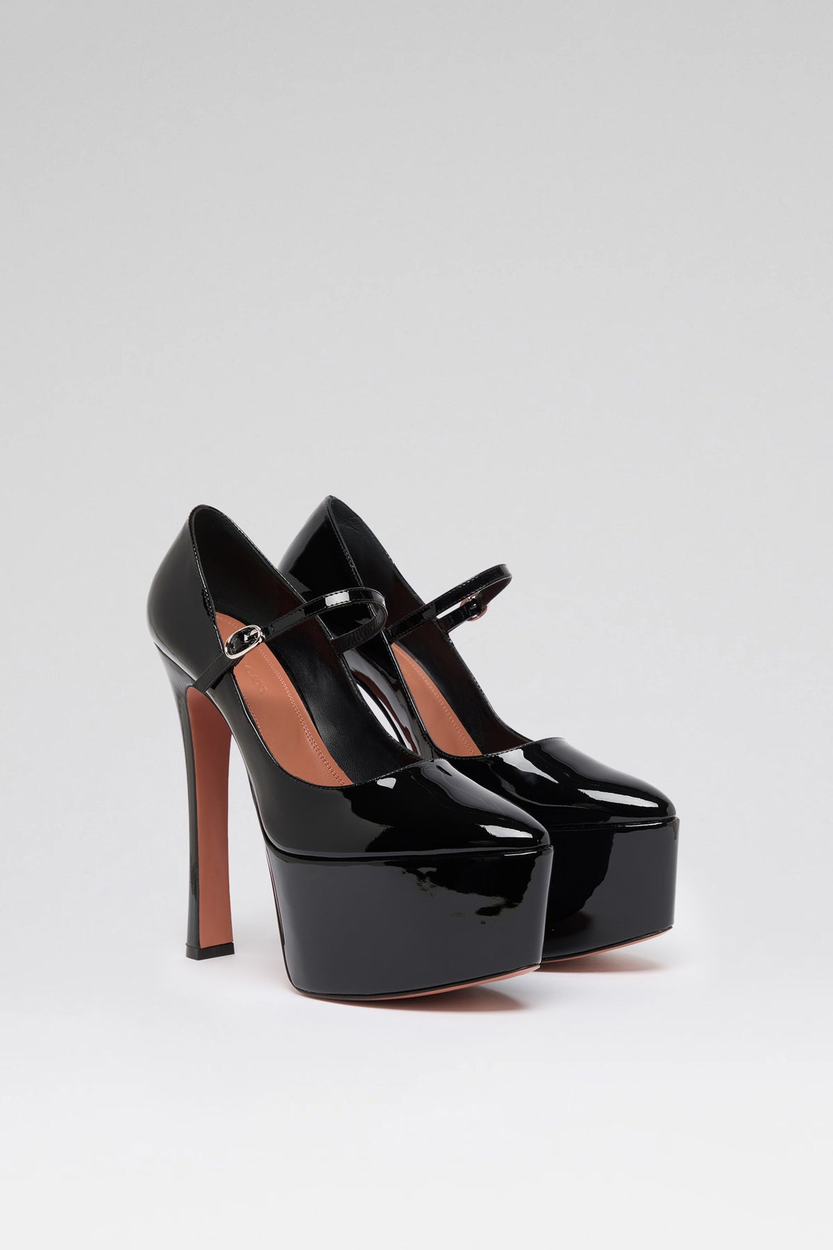 Cynthia mary jane 155 luxury black patent platforms