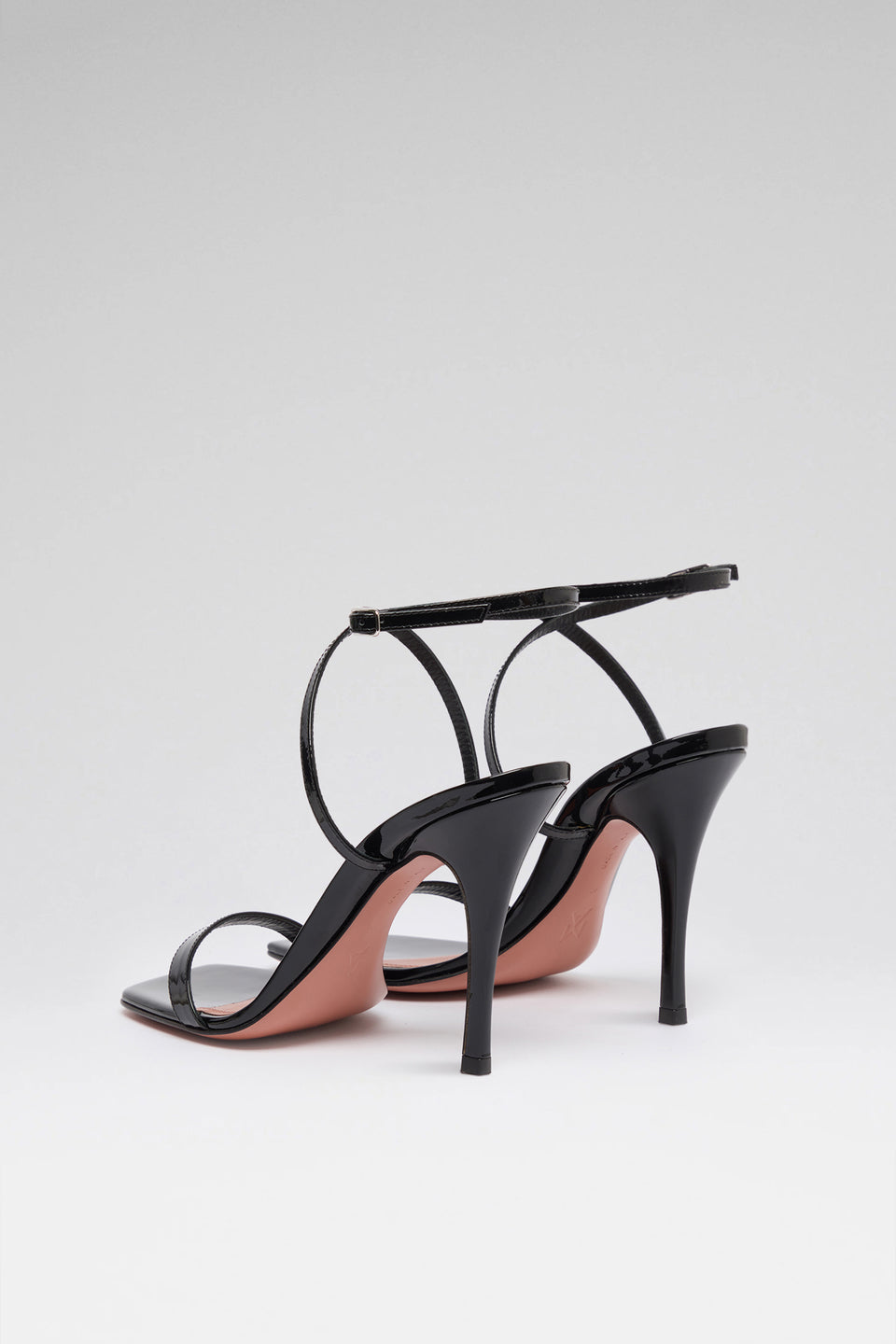Felicia 100 luxury black patent sandals for women