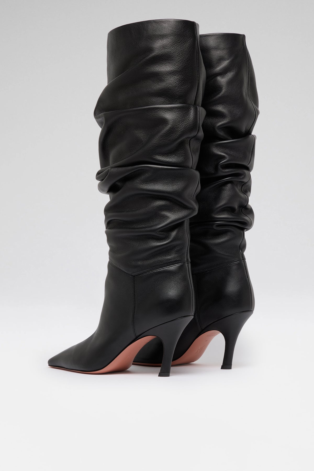 Jamie slouch 80 luxury black nappa boots for women