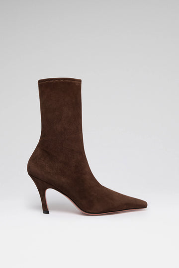 Jamie Stretch Bootie 80 Brown Stretch Suede