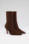 Jamie Stretch 80 luxury brown stretch suede boots