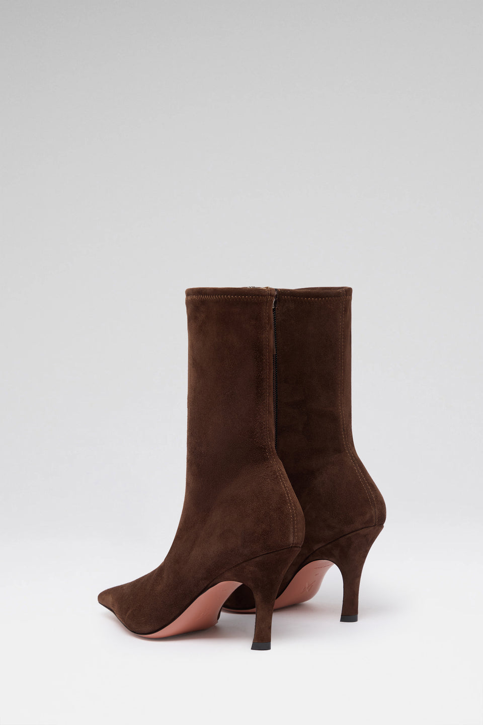Jamie Stretch 80 luxury brown stretch suede boots for women