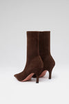 Jamie Stretch 80 luxury brown stretch suede boots for women