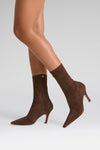 Jamie Stretch Bootie 80 Brown Stretch Suede