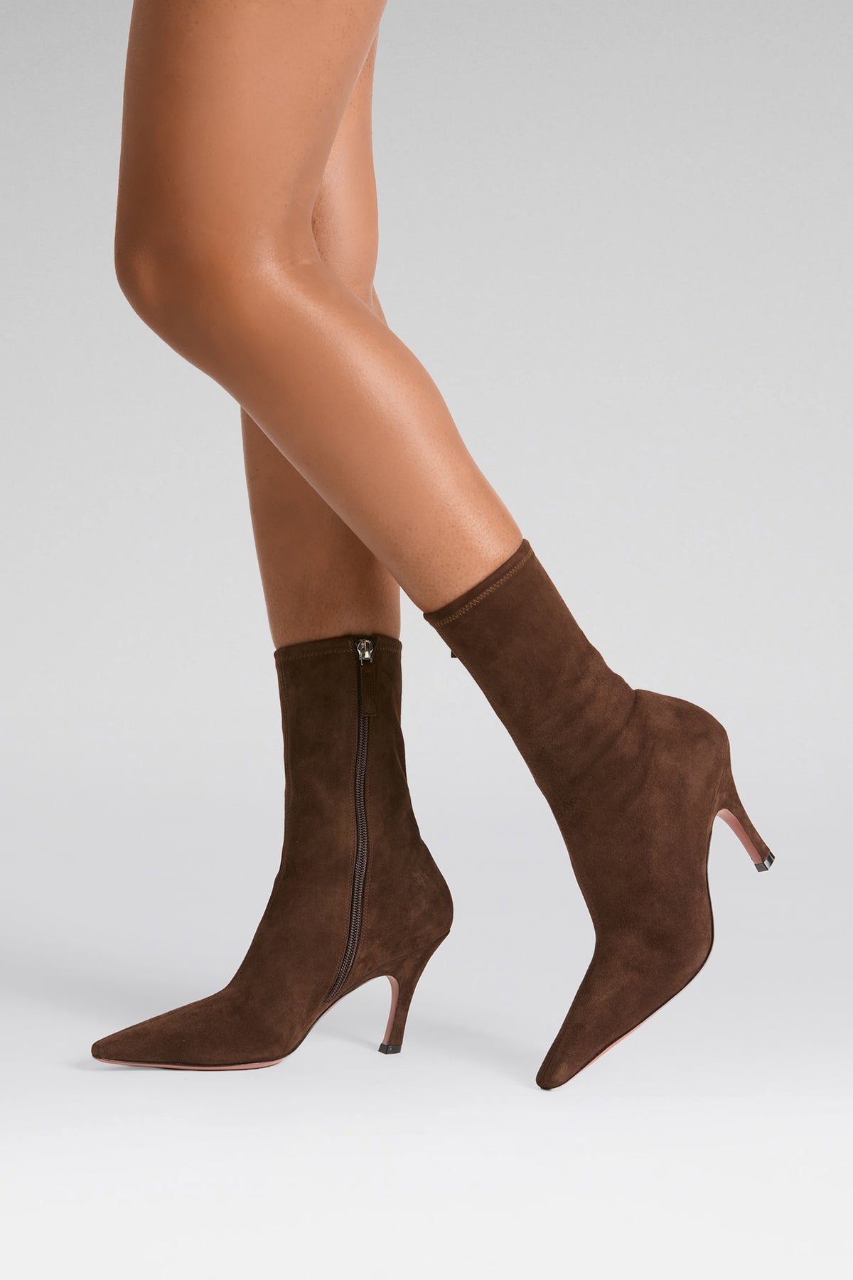 Jamie Stretch Bootie 80 Brown Stretch Suede