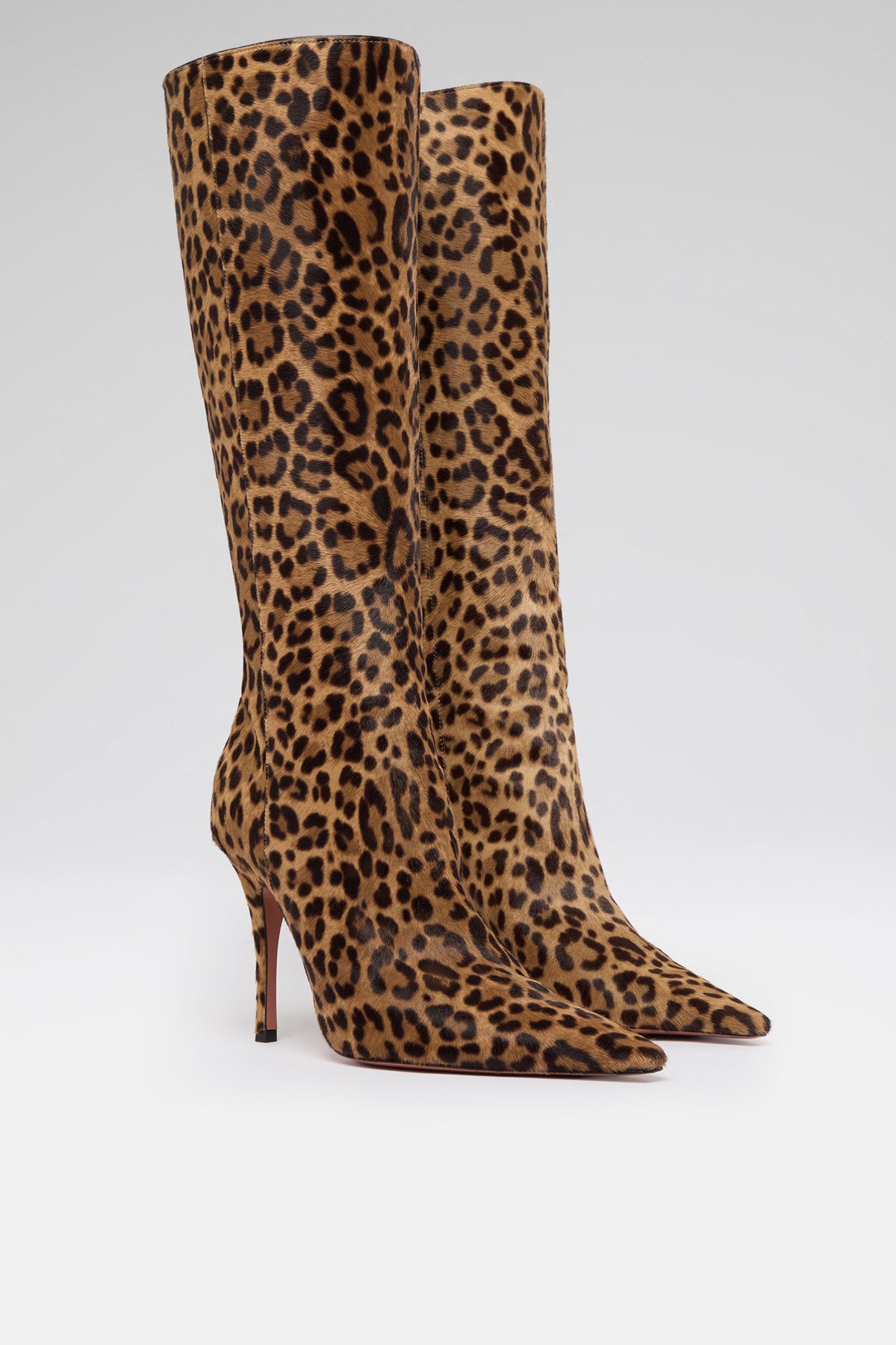 Felicia 100 luxury leopard pony boots