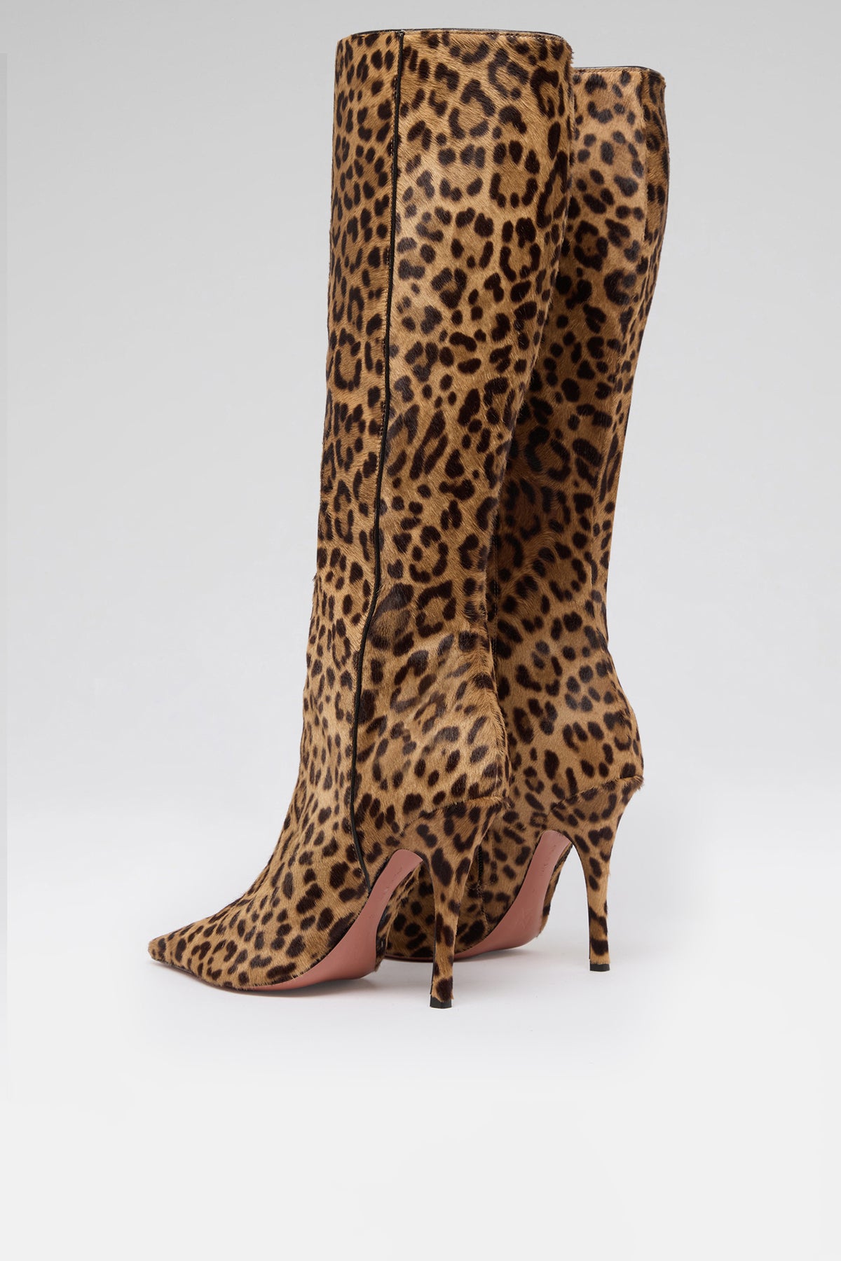 Felicia 100 luxury leopard pony boots for women