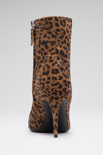 Barbara Bootie 90 Leopard Printed Suede