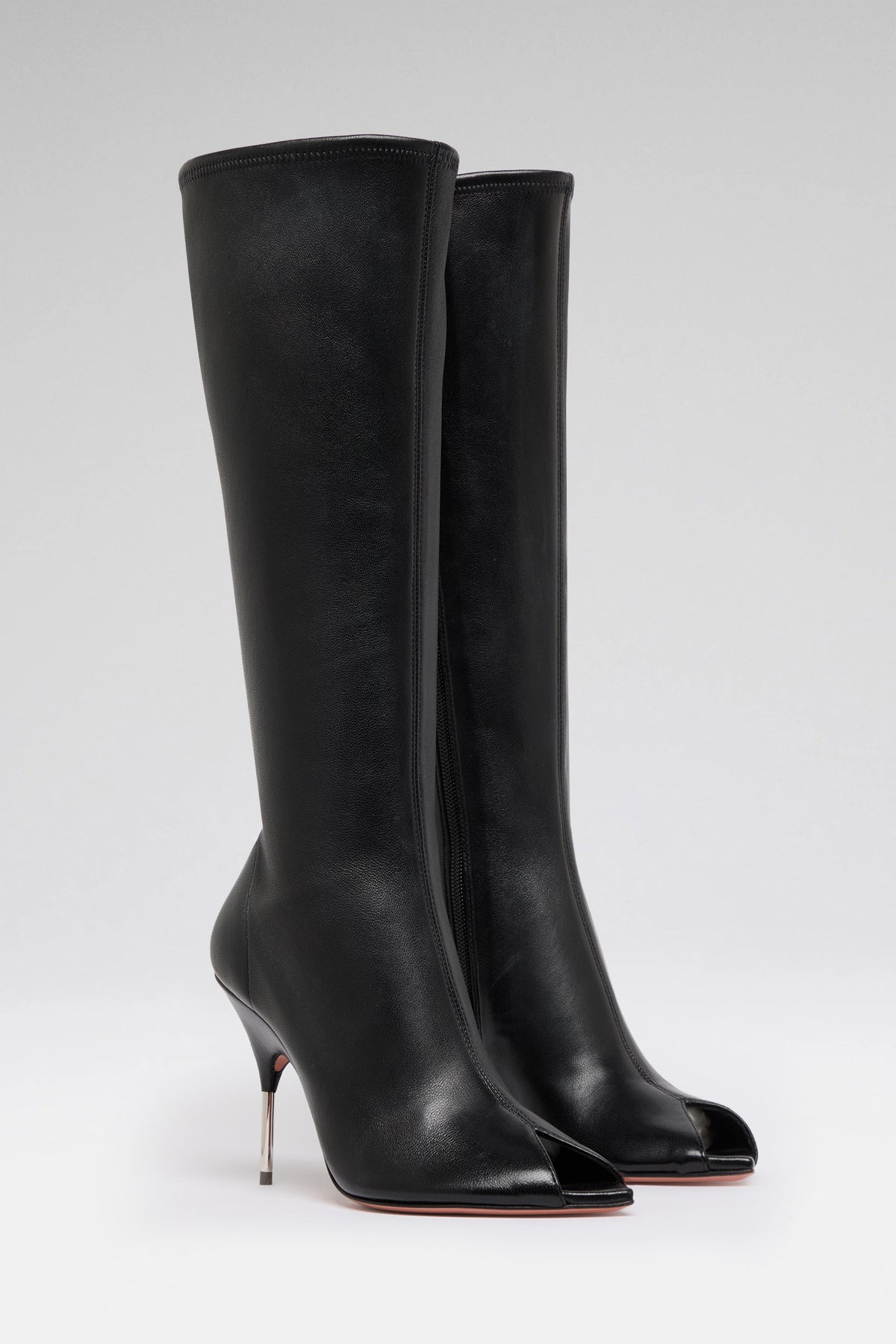 Bruna 95 luxury black stretch nappa boots