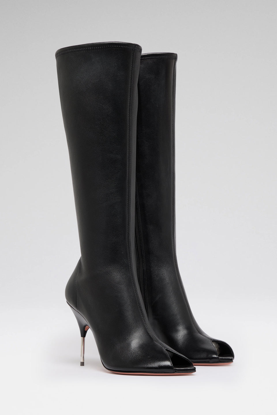 Bruna 95 luxury black stretch nappa boots