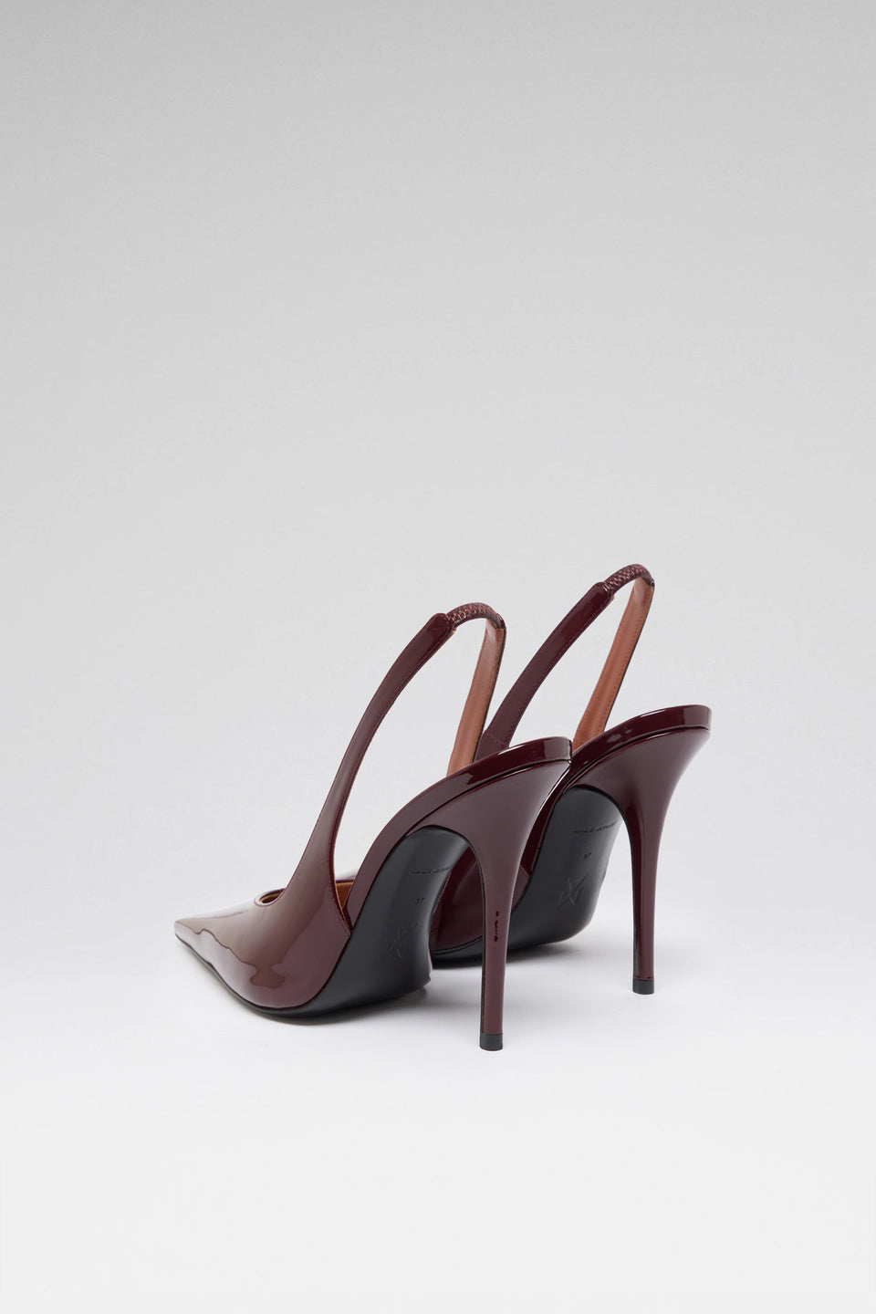 Anok 105 luxury merlot patent slingbacks for women