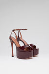 Aya 155 luxury merlot patent platforms