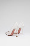 Camelia embellished ivory lace 105 pumps for women