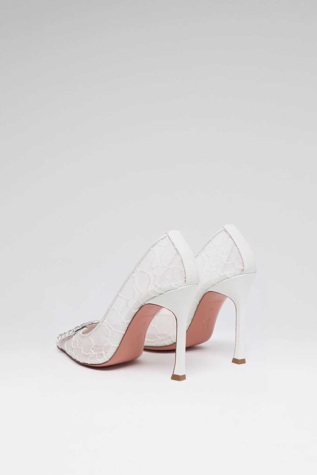 Camelia embellished ivory lace 105 pumps for women