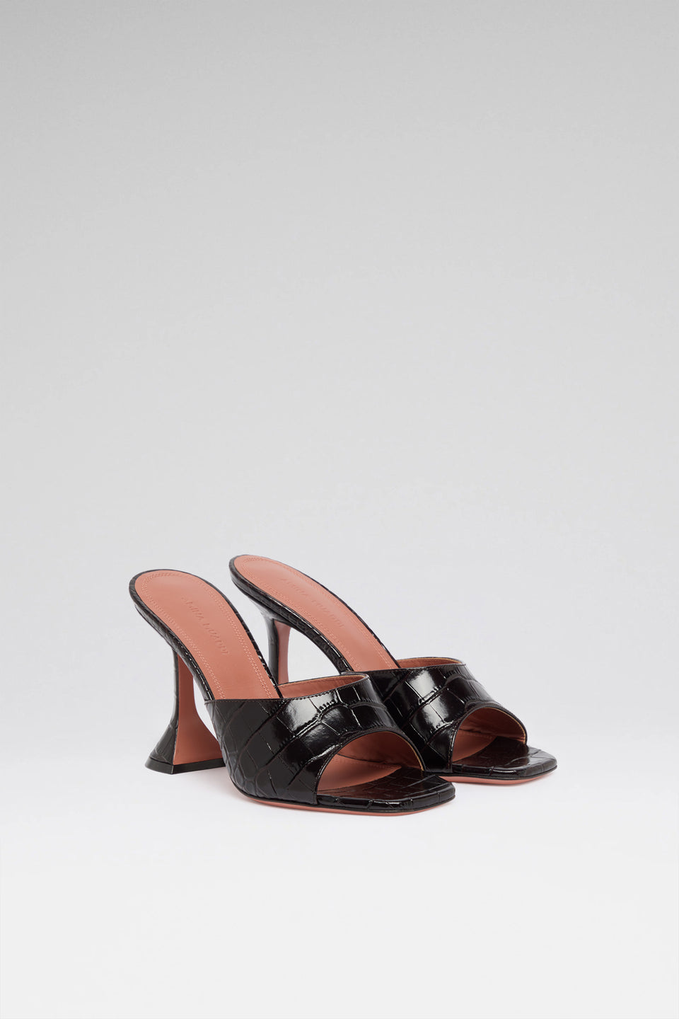 Lupita 95 luxury shiny coffee printed croc slippers