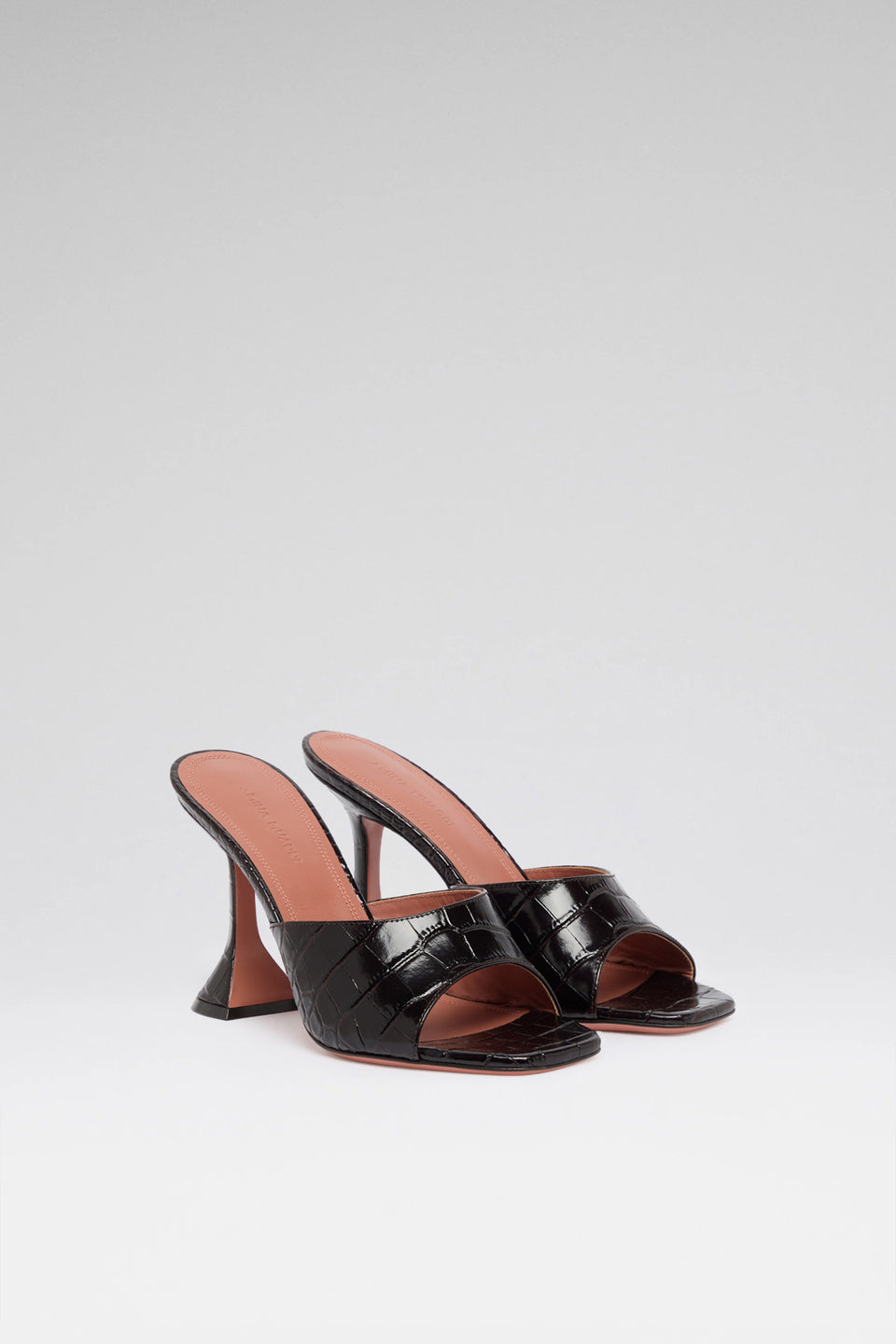 Lupita 95 luxury shiny coffee printed croc slippers