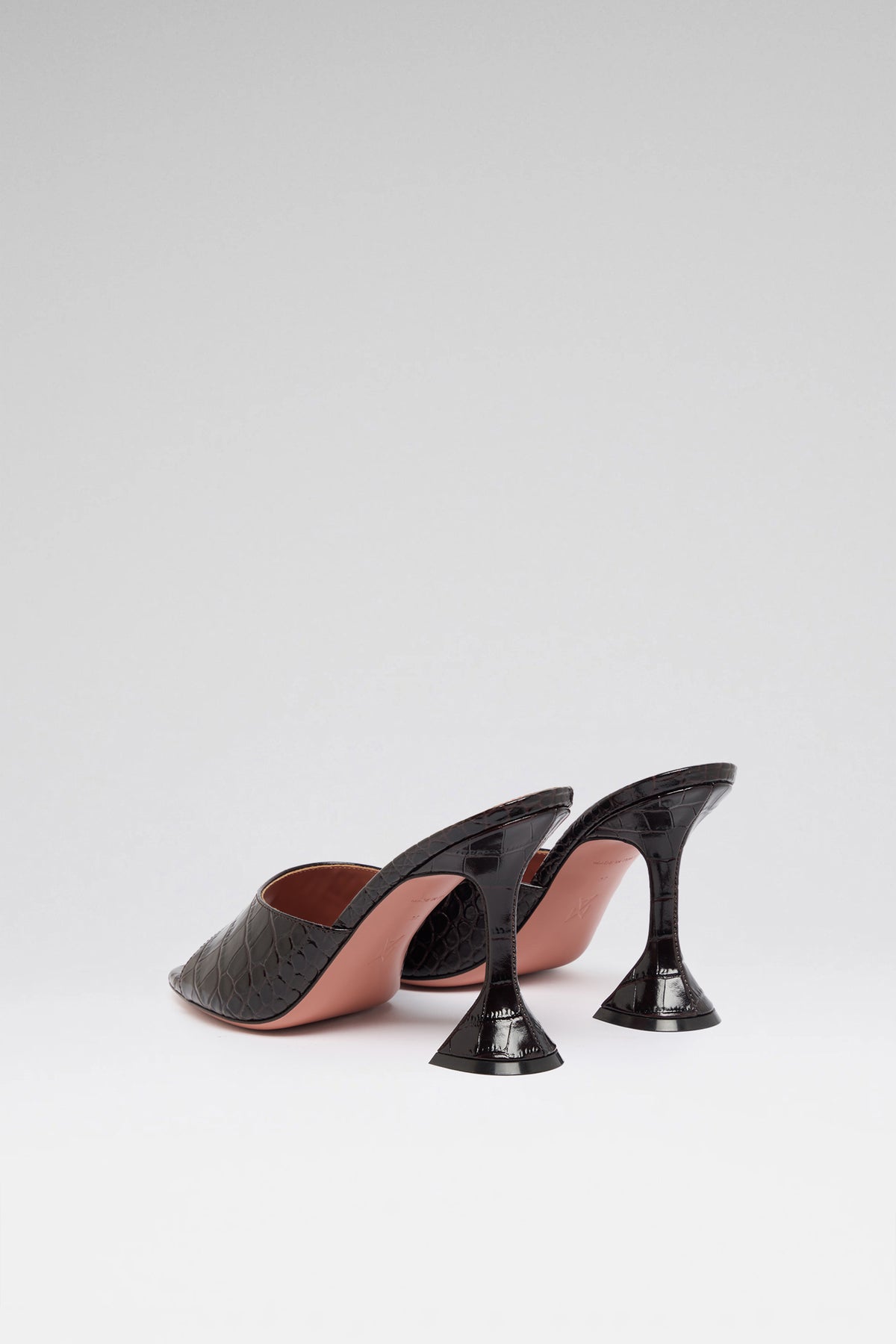 Lupita 95 luxury shiny coffee printed croc slippers for women