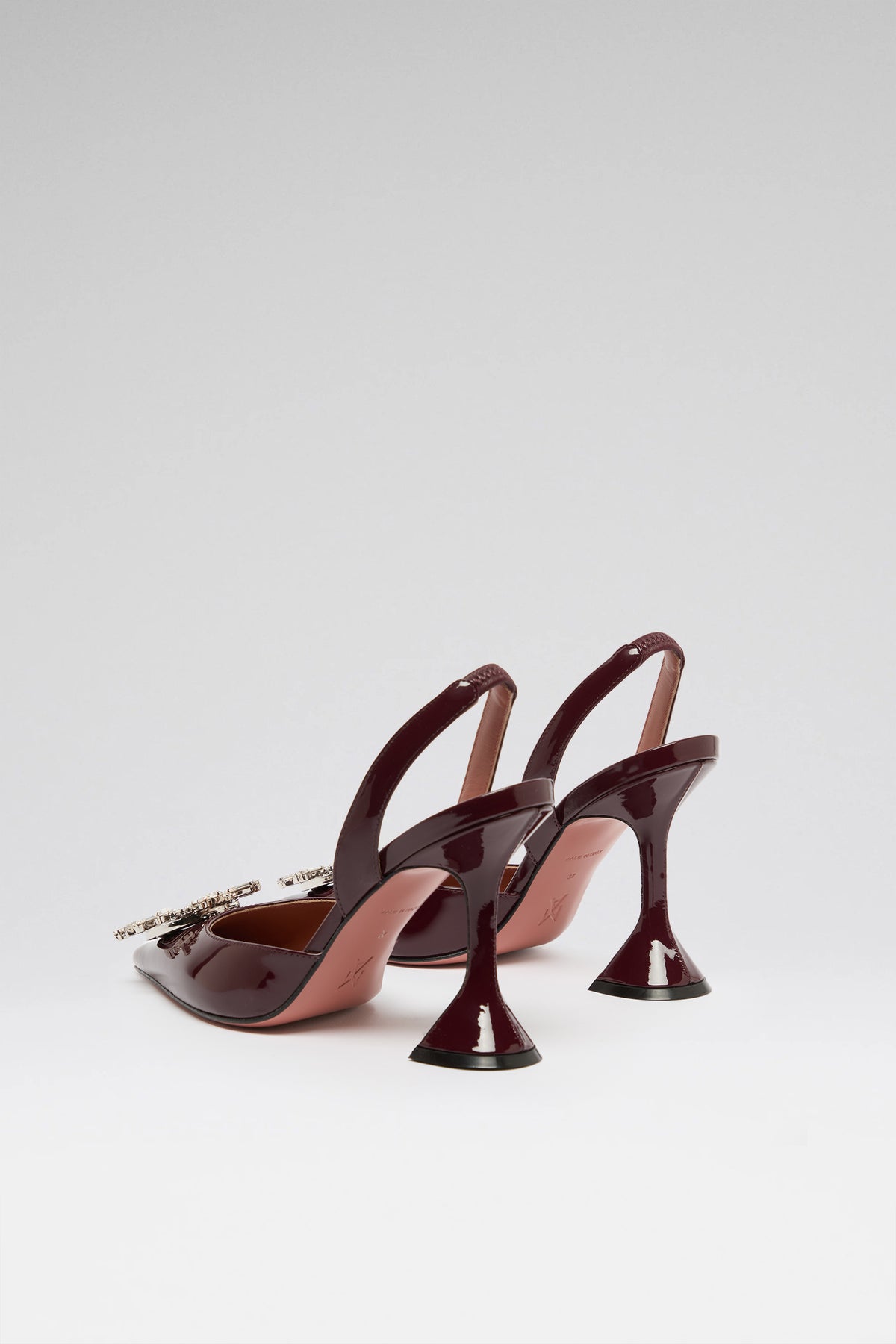 Begum 95 luxury merlot patent slingbacks for women