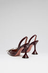 Begum 95 luxury merlot patent slingbacks for women