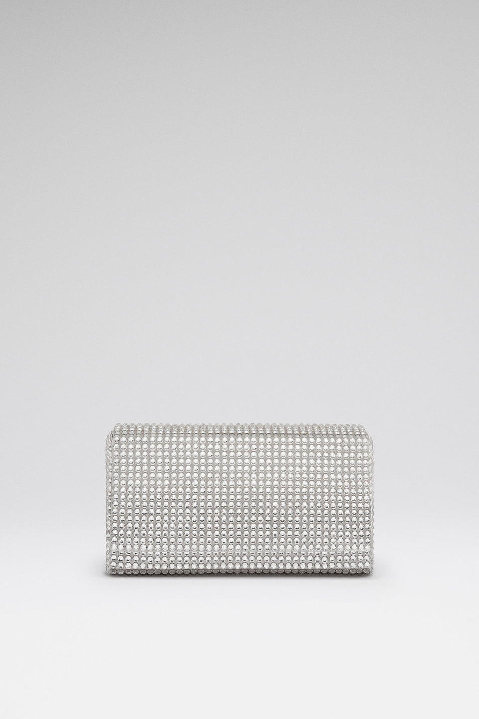 Paloma Mini Silver Satin And White Crystals